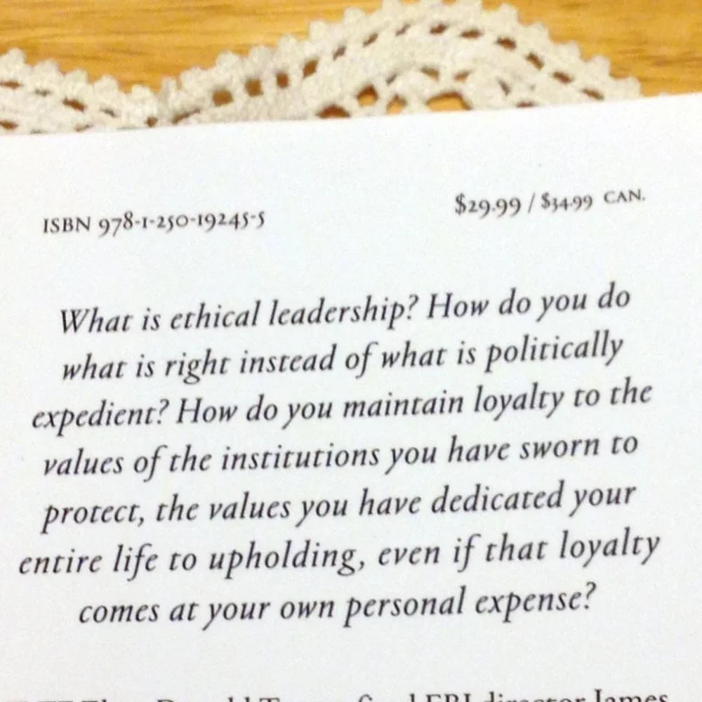 American Politics, A Higher Loyalty, James Comey story